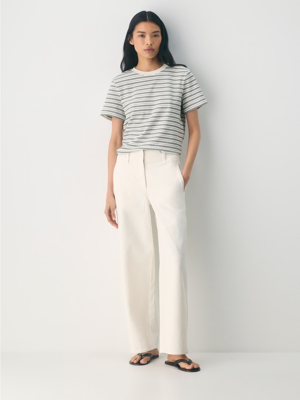 Wilfred Free Aritzia Ascendant Pants Sz 0 Light Birch Wide Leg Utility High Rise